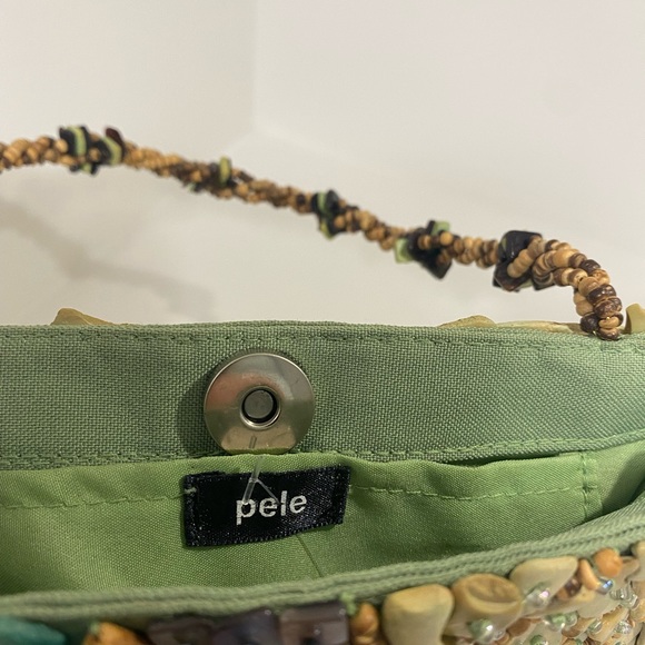 COCONUT SHELL AND ABALONE HANDBAG 10” by 5” - Picture 4 of 6